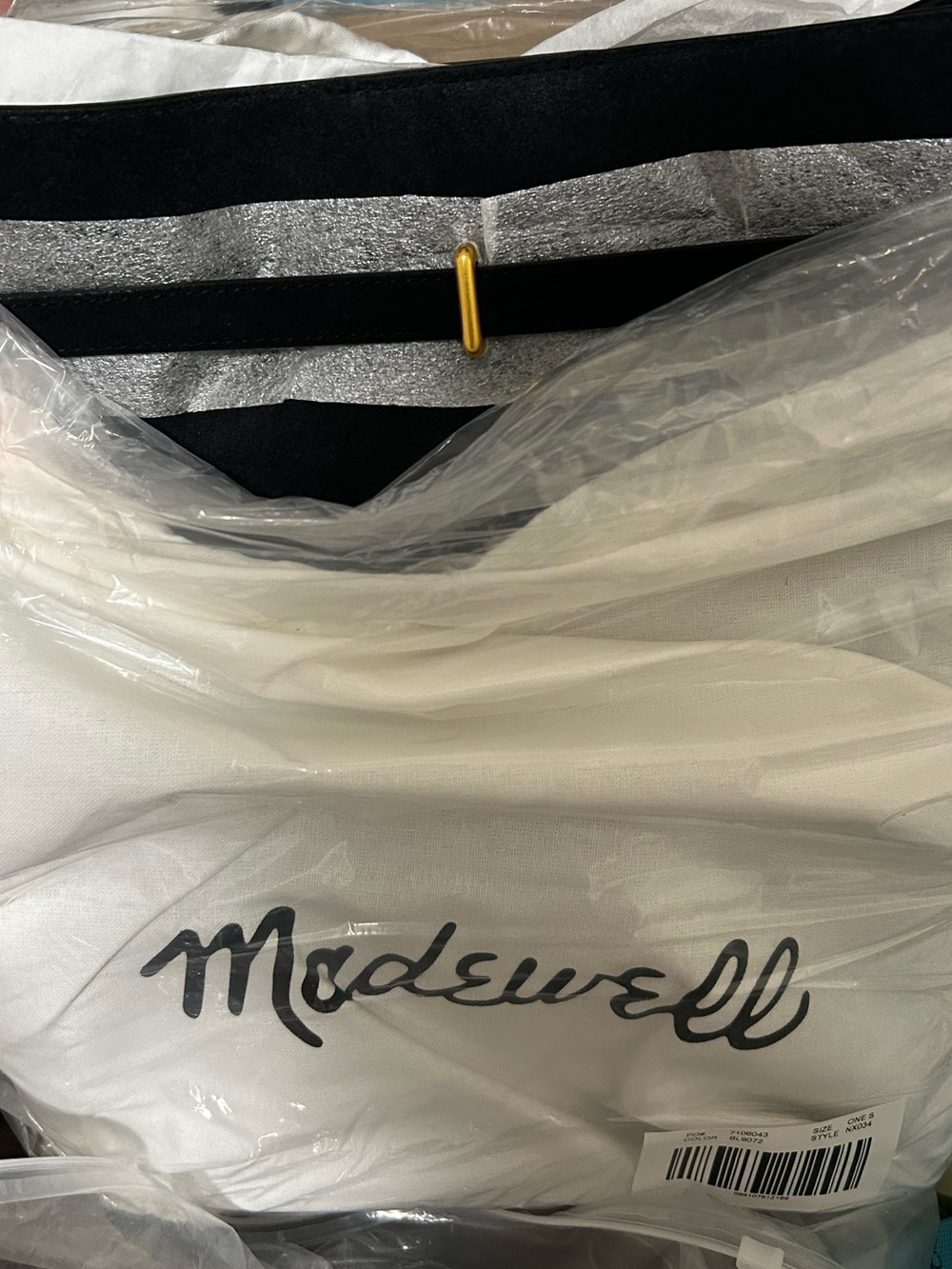 New Madewell The Essential Belted Bucket Tote Color Juniper - Picture 6 of 7